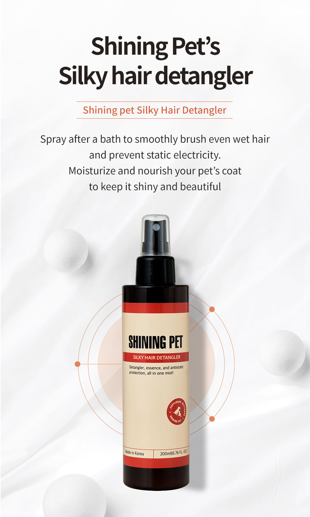 Dog hair 2024 detangler spray